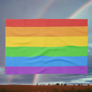 Pride in Every Dish: Rainbow Flag Kitchen Towel
