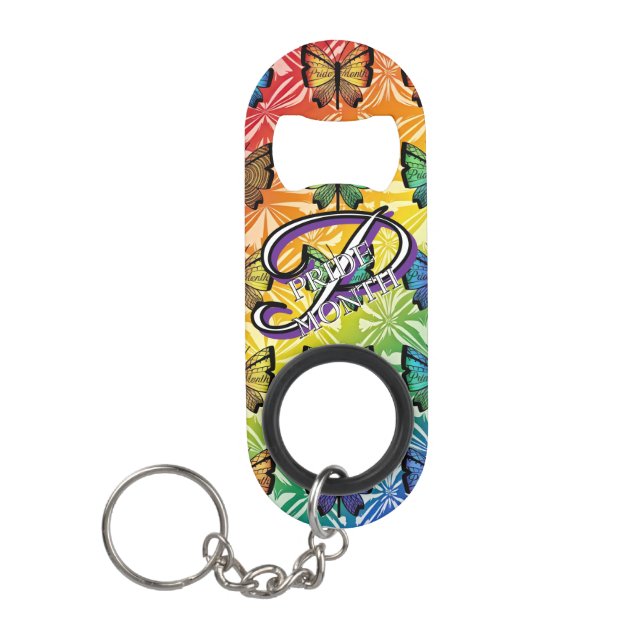 Pride in Flight Collection Keychain Bottle Opener (Front)