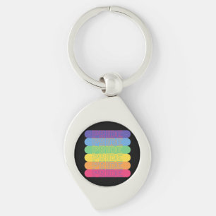 Pride in rainbow colors keychain