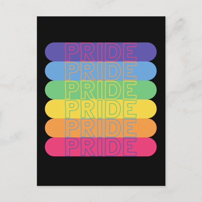 Pride in rainbow colours   postcard (Front)