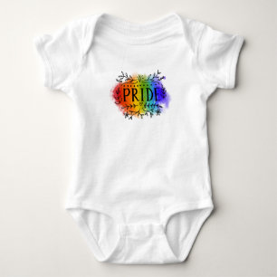 Pride in Watercolor Baby Bodysuit