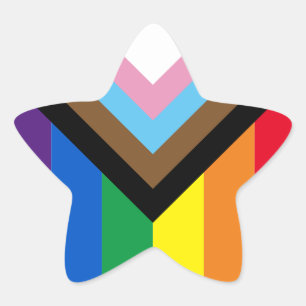 Pride Inclusive diversity rainbow Lgbtq gay flag Star Sticker