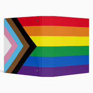 Pride Inclusive rainbow Lgbtq gay diversity flag Binder