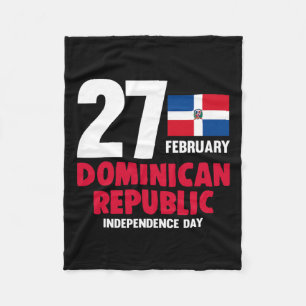 Pride Independence Day Dominican Republic Flag  Fleece Blanket