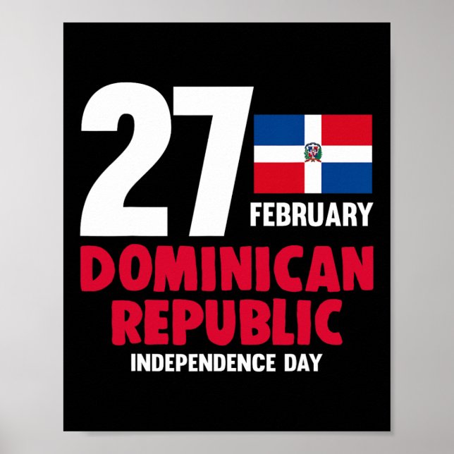 Pride Independence Day Dominican Republic Flag  Poster (Front)