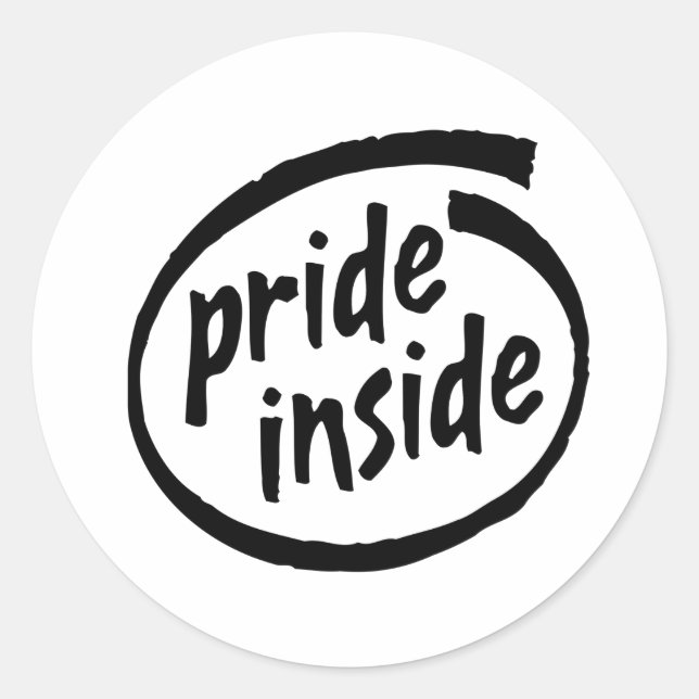 Pride Inside Classic Round Sticker (Front)