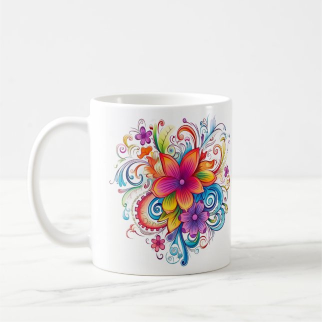 Pride Inspired Floral Mug (Left)