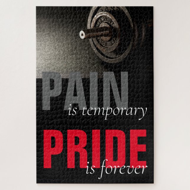Pride is Forever Bodybuilding Motivational Jigsaw Puzzle (Vertical)
