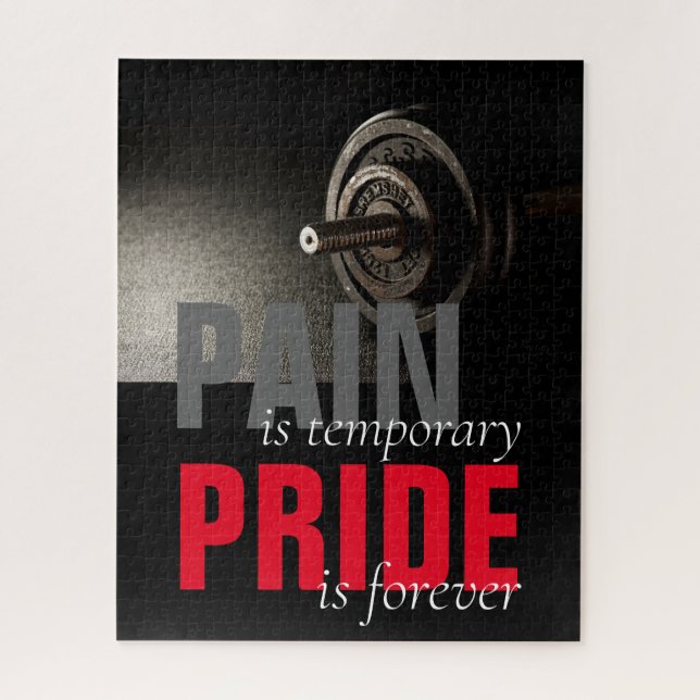 Pride is Forever Bodybuilding Motivational Jigsaw Puzzle (Vertical)