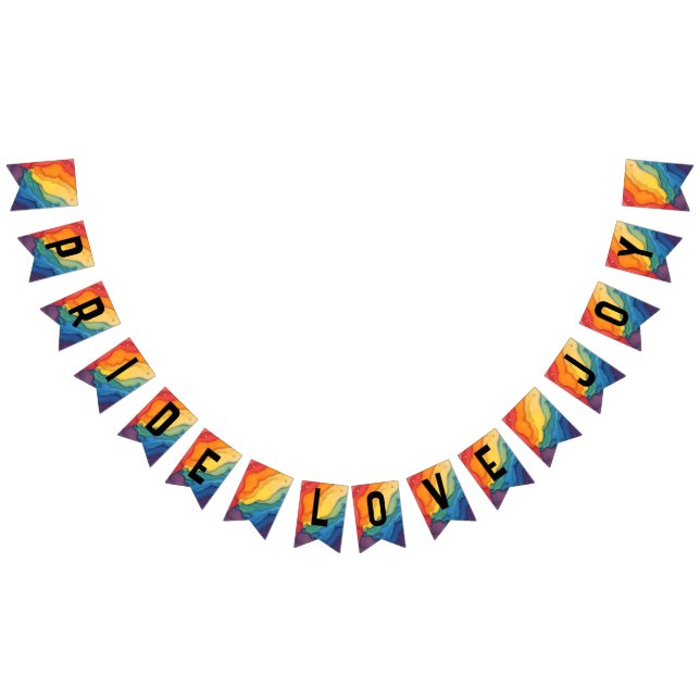 Pride joy and love party bunting bunting flags (All)