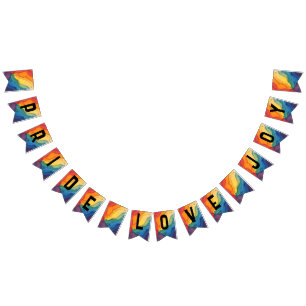 Pride joy and love party bunting flags