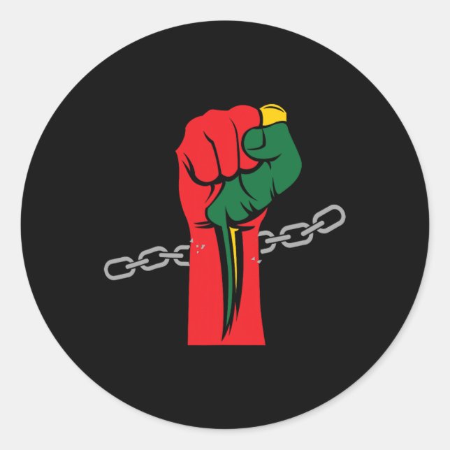 Pride Juneteenth Celebrating 1865 Juneteenth Afro  Classic Round Sticker (Front)