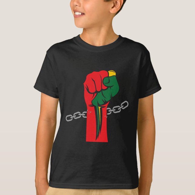 Pride Juneteenth Celebrating 1865 Juneteenth Afro  T-Shirt (Front)
