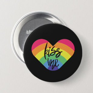 Pride- kiss me. love is fair. button
