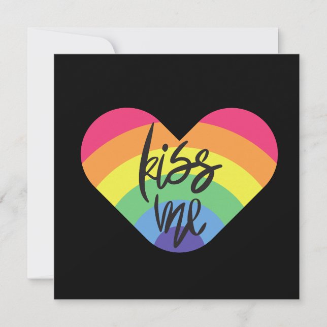 Pride- kiss me. love is fair.    card (Front)