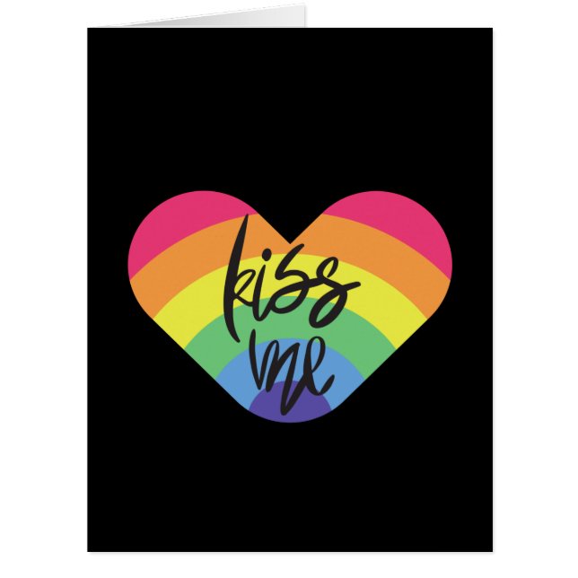 Pride- kiss me. love is fair.      card (Front)