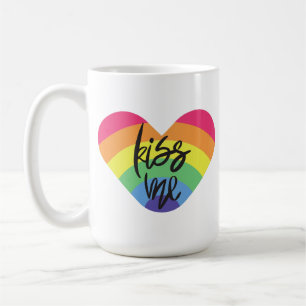 Pride- kiss me. love is fair. coffee mug