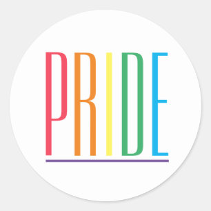 PRIDE Large Round Stickers