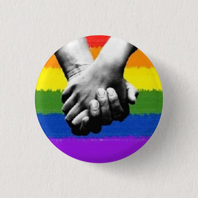 Pride LGBT 1 Inch Round Button (Front)