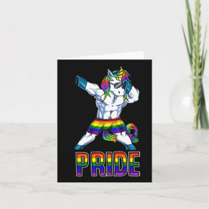 Pride Lgbt Bodybuilding Unicorn Muscle Lesbian Gay Card
