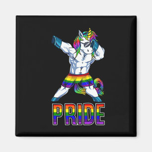 Pride Lgbt Bodybuilding Unicorn Muscle Lesbian Gay Magnet