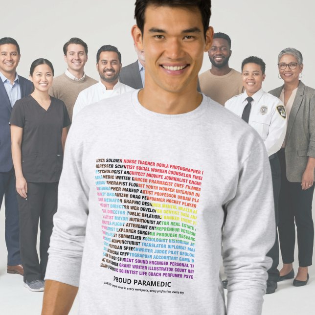 Pride LGBT Diversity Custom Rainbow Word Cloud  Sweatshirt (Creator Uploaded)
