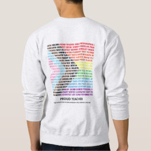 Pride LGBT Diversity Rainbow Word Cloud Custom Sweatshirt