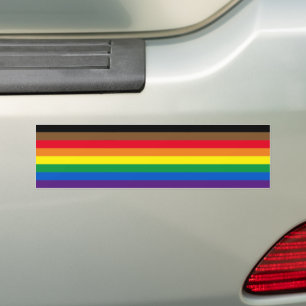Pride lgbt lgbtq diversity inclusive rainbow flag bumper sticker