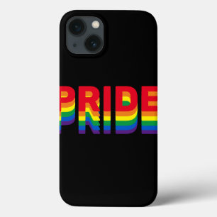 Pride lgbt lgbtq queer gay rainbow colours black iPhone 13 case