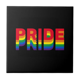 Pride lgbt lgbtq queer gay rainbow retro black tile