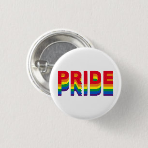 Pride lgbt lgbtq queer gay rainbow retro colours 1 inch round button