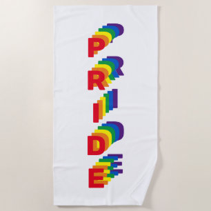 Pride lgbt lgbtq queer gay rainbow retro colours beach towel