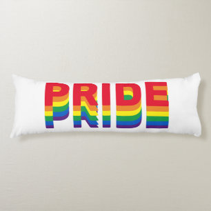 Pride lgbt lgbtq queer gay rainbow retro colours body pillow