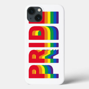 Pride lgbt lgbtq queer gay rainbow retro colours iPhone 13 case
