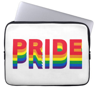 Pride lgbt lgbtq queer gay rainbow retro colours laptop sleeve