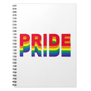 Pride lgbt lgbtq queer gay rainbow retro colours notebook