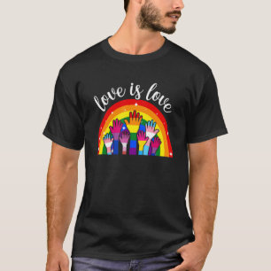Pride Lgbt Love Is Love Rainbow Transgender Flag G T-Shirt