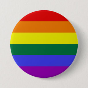 Pride LGBT Rainbow 3 Inch Round Button