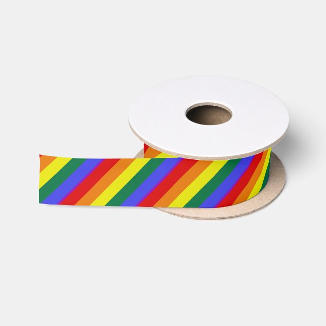 Pride LGBT Rainbow Ribbon Satin Ribbon (Spool)