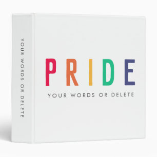 Pride LGBTQ Gay Modern Rainbow Binder