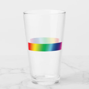 Pride lgbtq lgbt rainbow colours pattern glass cup