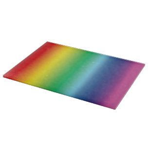 Pride lgbtq lgbt rainbow colours pattern glass cutting board