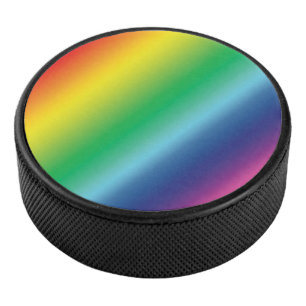 Pride lgbtq lgbt rainbow colours pattern hockey puck