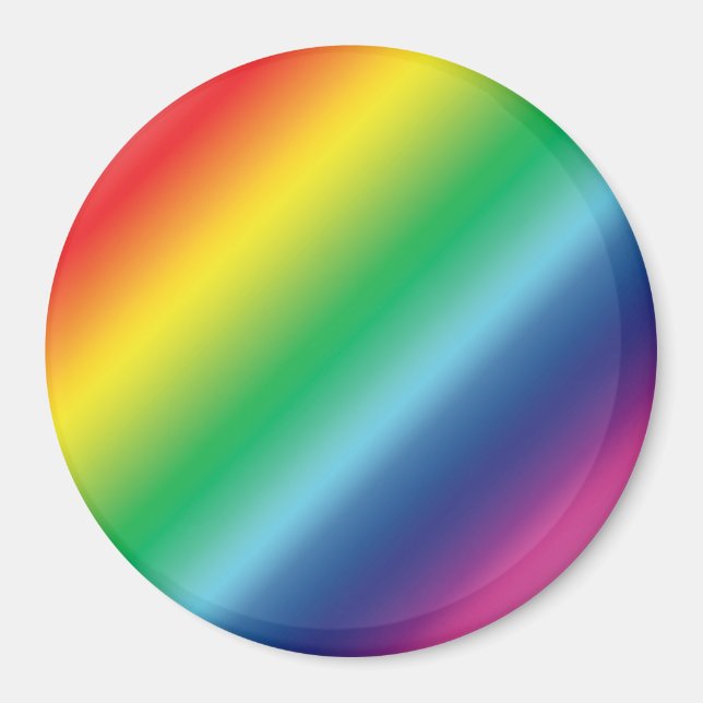 Pride lgbtq lgbt rainbow colours pattern magnet (Front)