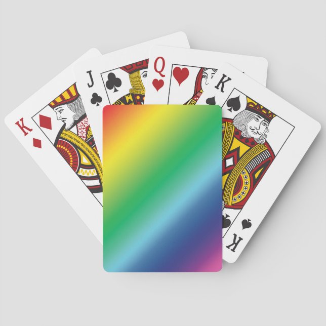Pride lgbtq lgbt rainbow colours pattern playing cards (Back)