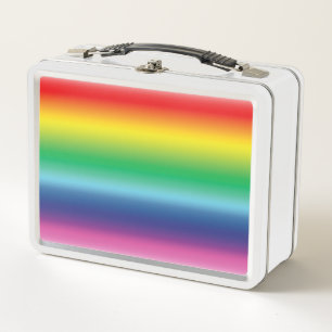Pride lgbtq lgbt rainbow flag colours pattern metal lunch box