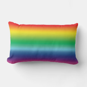 Pride lgbtq lgbt rainbow gay flag colours lumbar pillow