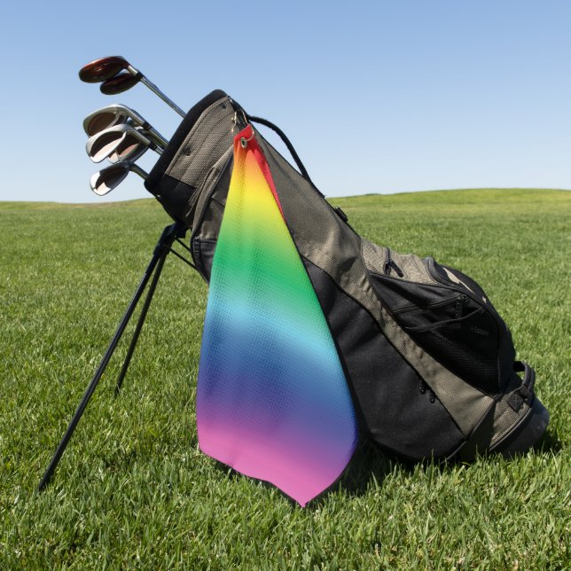 Pride lgbtq lgbt rainbow gay flag colours pattern golf towel (Green)