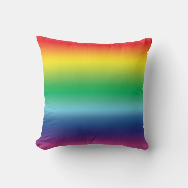 Pride lgbtq lgbt rainbow gay flag colours throw pillow (Front)