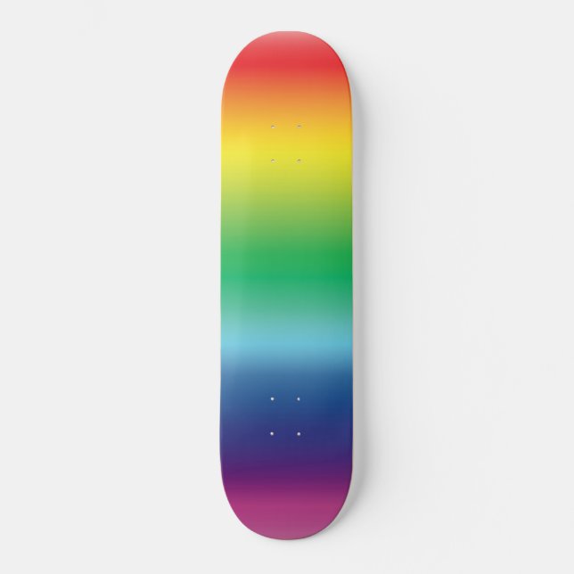 Pride lgbtq lgbt rainbow gay flag gradient colours skateboard (Front)